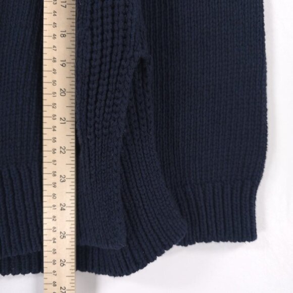 ANTHROPOLOGIE MOTH ROMANIA🇷🇴MADE Navy Asbury Laced Open‎ Knit Sweater MEDIUM - Picture 8 of 11